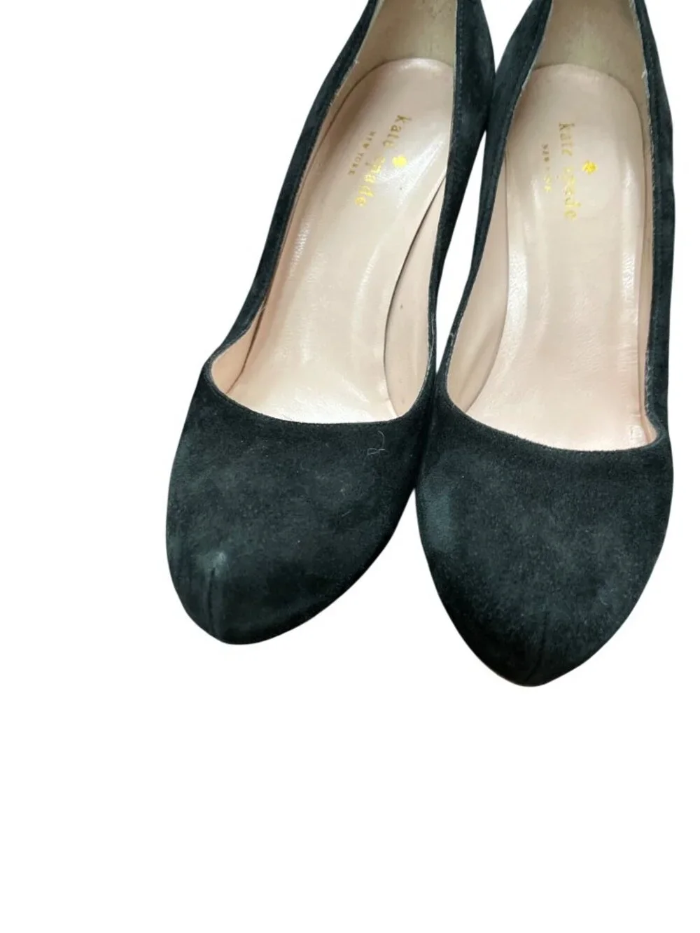 Kate Spade wms Italy made black leather suede 4.5